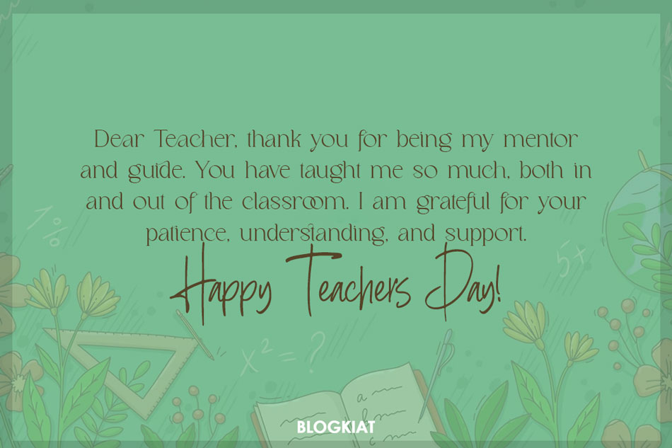 15 Best Student Messages for Teachers Day - Blogkiat