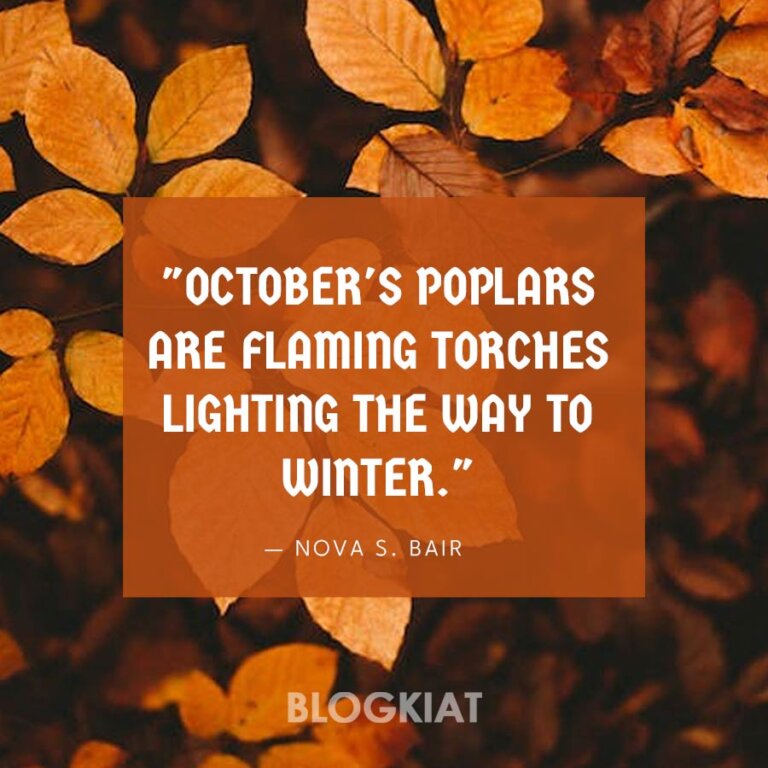 100+ Best October Quotes to Welcome the Season - Blogkiat