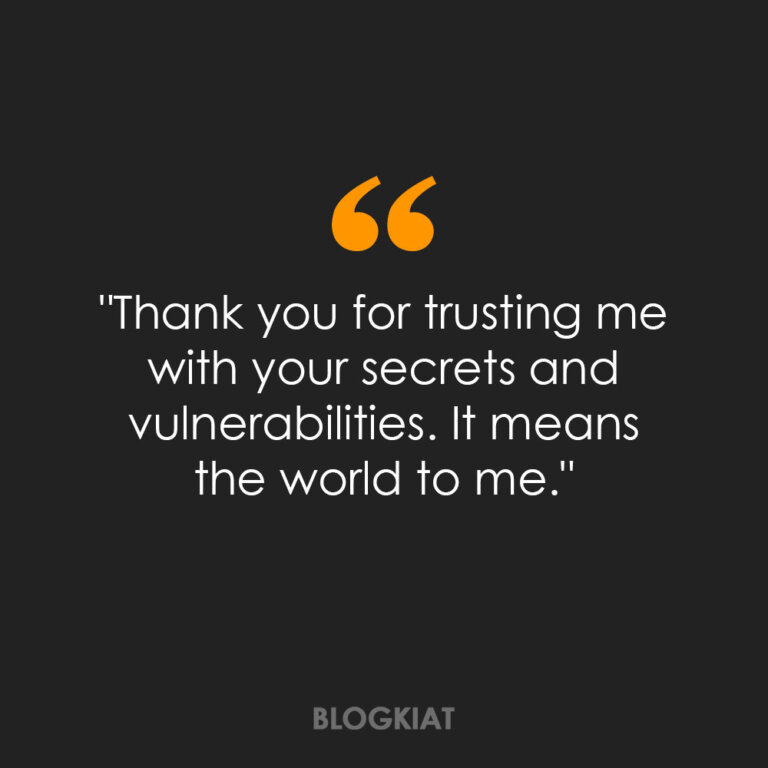 30 Best Thank You For Trusting Me Quotes - Blogkiat